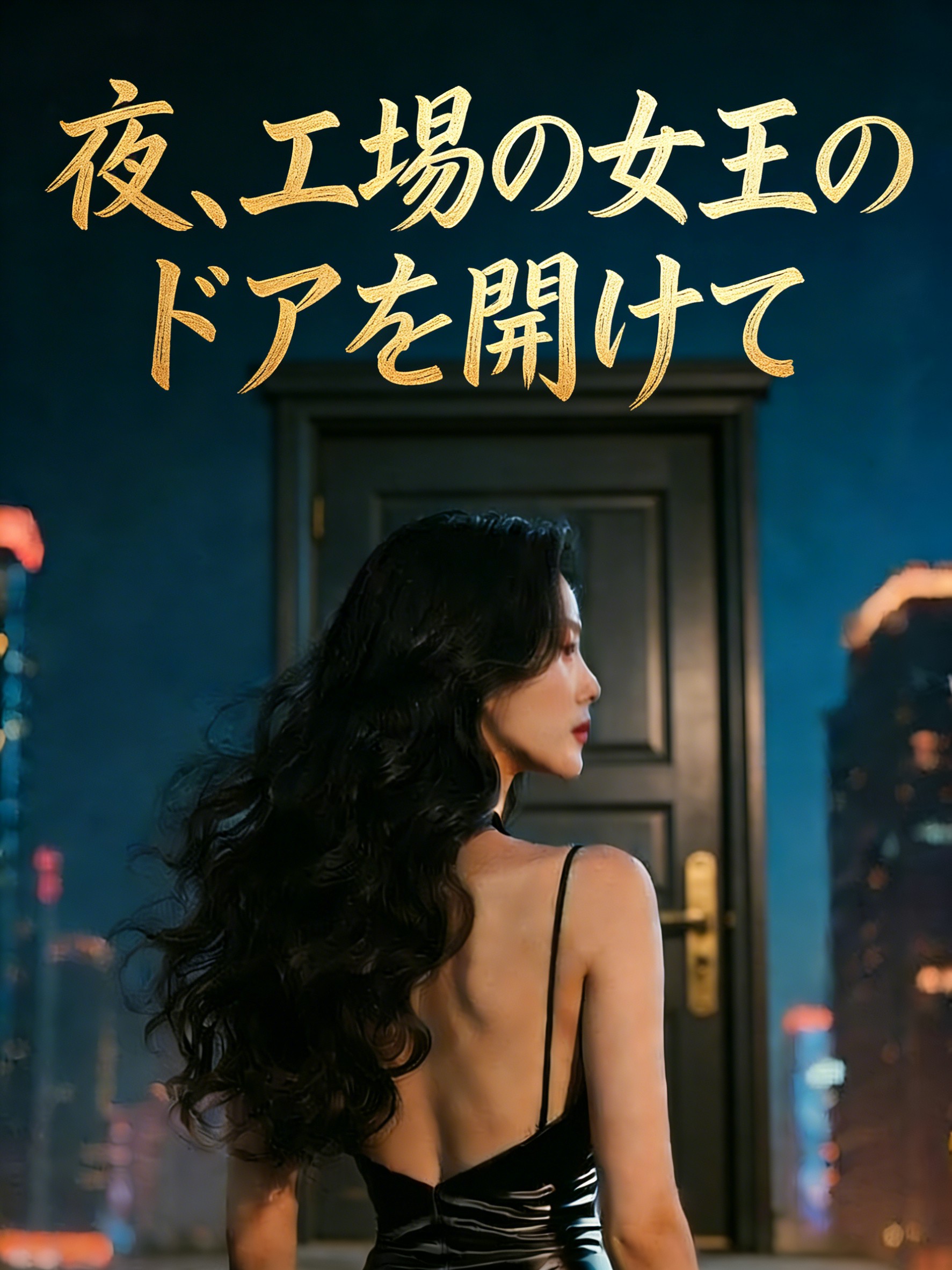 夜、工場の女王のドアを開けて